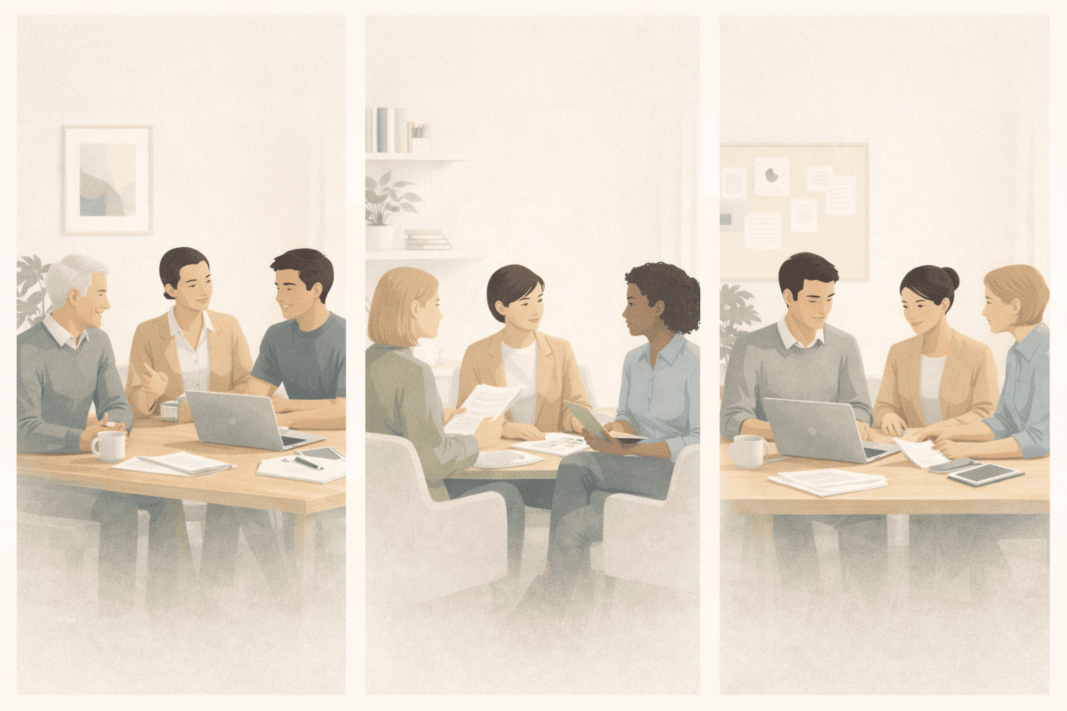 Illustration minimaliste pour les associations.